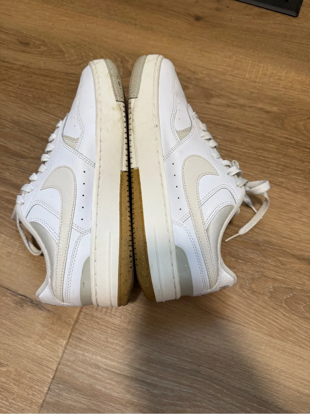 Nike White Low-Top Leather Court Sneakers